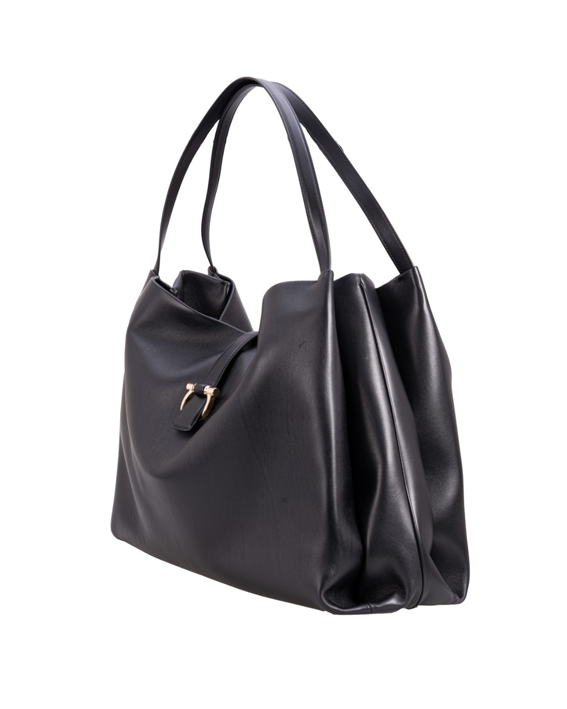 shop SALVATORE FERRAGAMO  Borsa: Salvatore Ferragamo tote bag (L).
Presenta un gioco di pieghe e soffietti laterali che evocano nelle linee la forma del giglio, simbolo della città di Firenze. 
Il Gancini parzialmente ricoperto sulla chiusura a ponte aggiunge una nota personalizzata ed elegante. 
L'interno è foderato on tone e completato da tasca zippata. 
Fondo morbido per una silhouette da adattare al corpo.
Luce tracolla: 18 cm.
Dimensioni: Altezza 39.0 CM  Lunghezza 52.0 CM  Profondità 18.0 CM.
Composizione: vitello.
Made in Italy.. 219805 TOTE L-777339 number 3225808